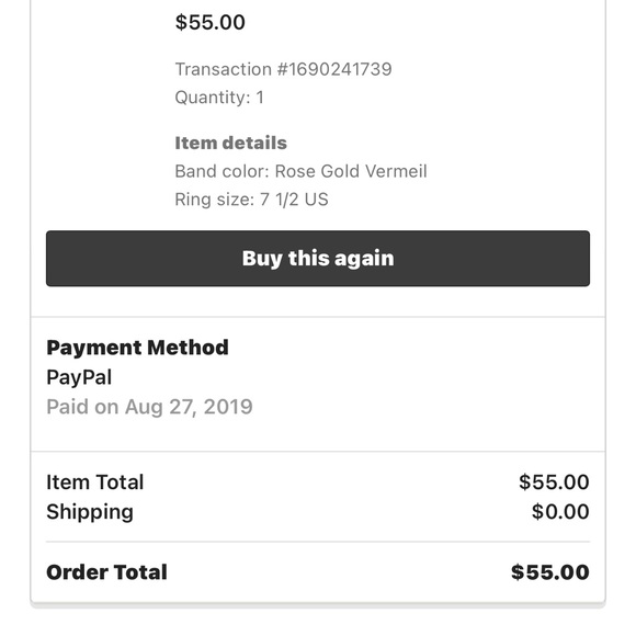 Iolite stone ring size 7.5 - Picture 3 of 5